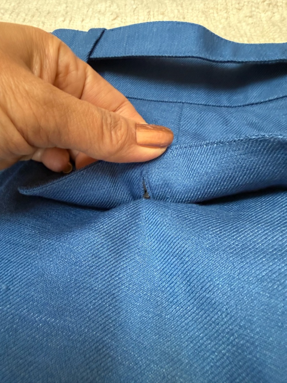 $128 J.CREW High Waisted Belted Linen Blend Pleated Shorts Blue Size 12 NWT - Picture 9 of 10